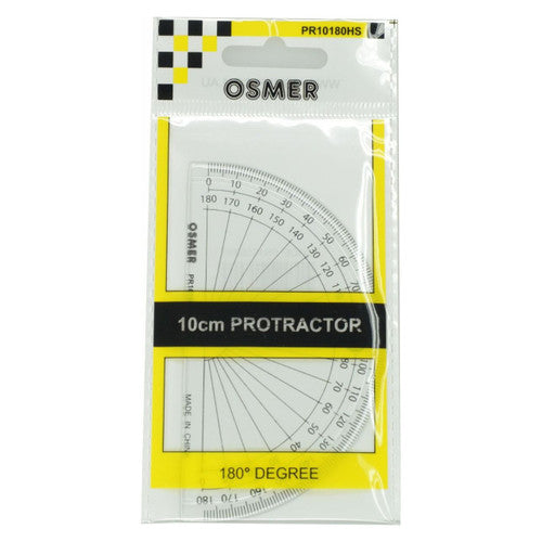 Osmer Protractor 180 Degree 10cm Hangsell Box of 36