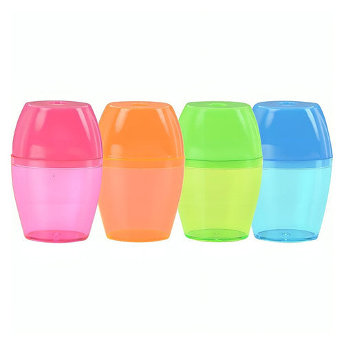 Osmer Sharpener 1 Hole Oval Barrel Tinted Assorted Box of 12