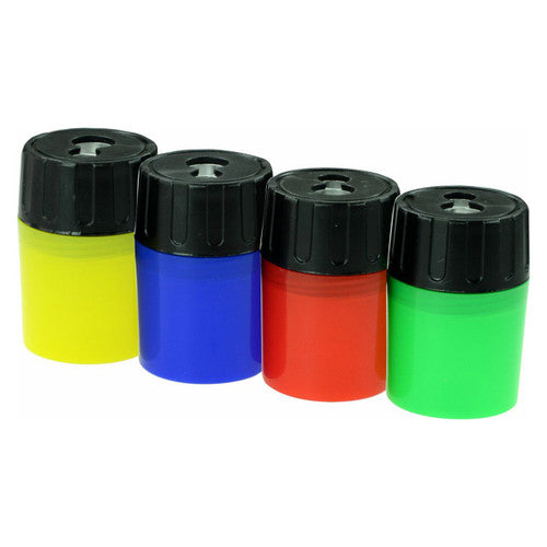 Osmer Sharpener 2 Hole ABS Plastic Drum Solid Assorted Box of 12
