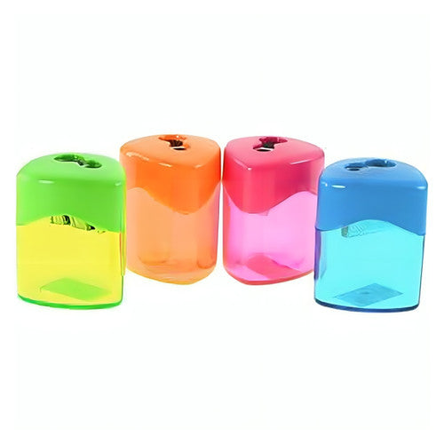 Osmer Sharpener 2 Hole Triangular Drum Tinted Assorted Box of 12
