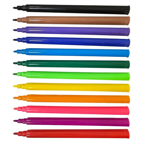 Osmer Colour Marker Fine Tip Assorted Wallet of 12