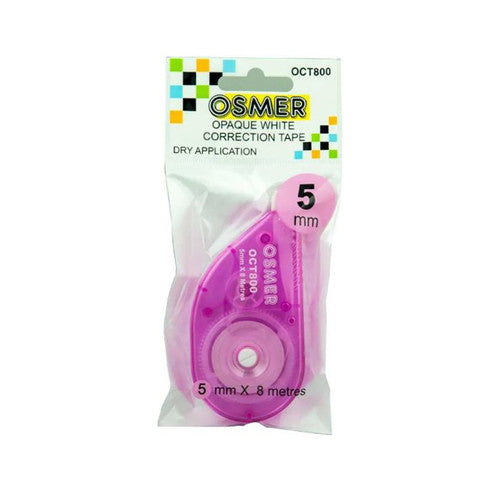 Osmer Correction Tape 5mm x 8m Assorted Pack of 20