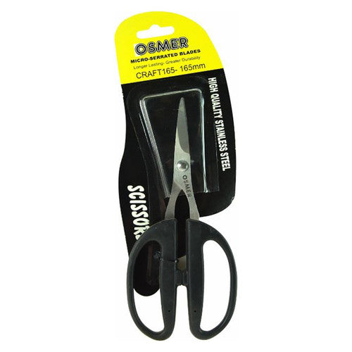 Osmer Craft Scissors 165mm Serrated Edge Blades Hangsell