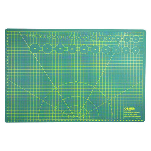 Osmer Cutting Mat A3 Self-Healing 45 x 30cm Green