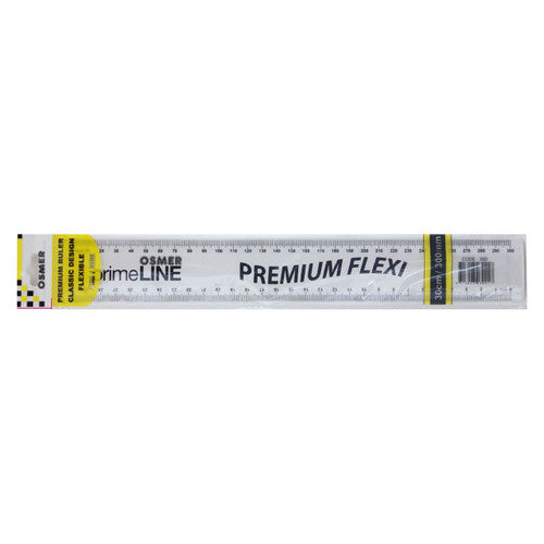 Osmer Ruler 30cm Premium Flexible Clear Pack of 24