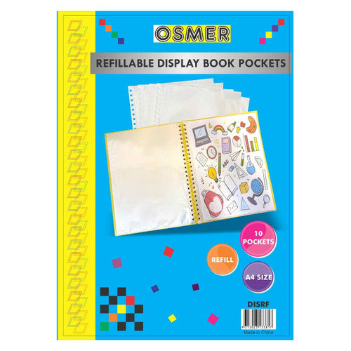 Osmer Display Book A4 Refill Sleeves Clear Pack of 10