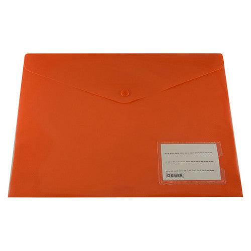Osmer Document Wallet A4 Name Pocket Orange Pack of 12