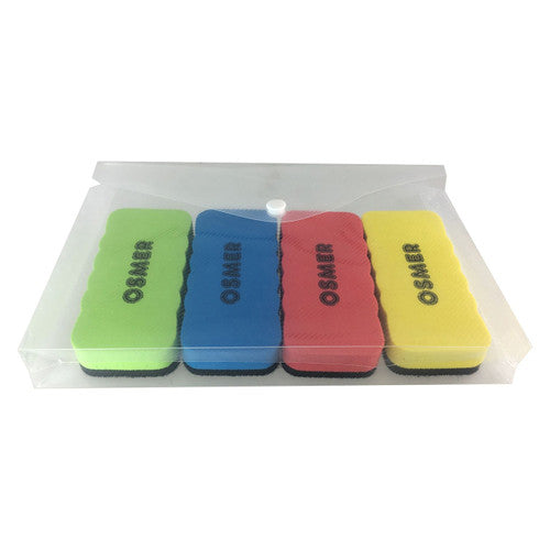 Osmer Document Wallet A5 Gusset Button Closure Clear Pack of 12