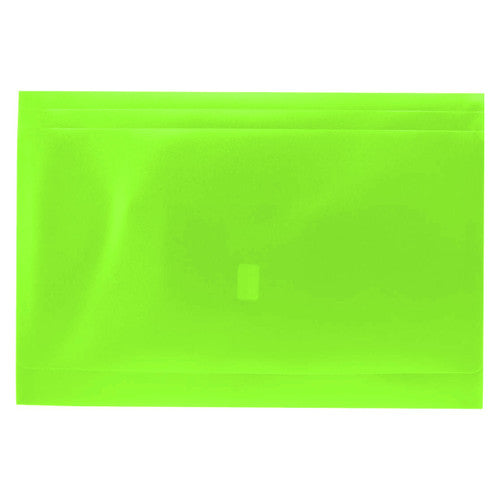 Osmer Document Wallet Foolscap Velcro Closure Green Pack of 12
