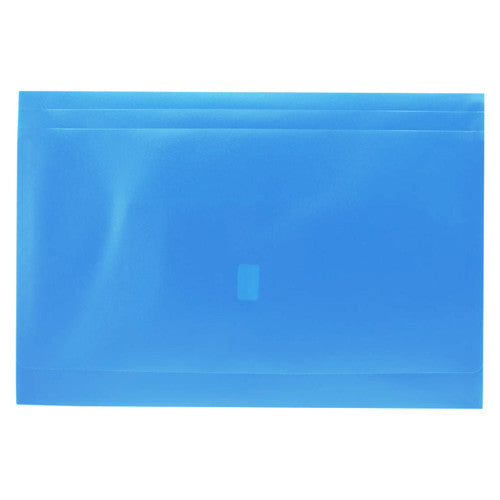 Osmer Document Wallet Foolscap Velcro Closure Light Blue Pack of 12