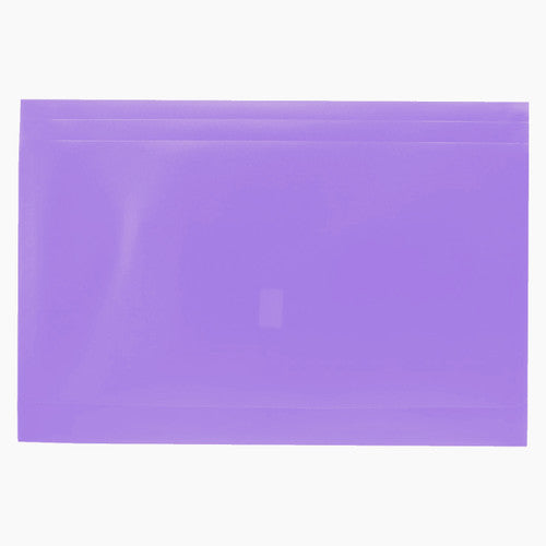 Osmer Document Wallet Foolscap Velcro Closure Purple Pack of 12