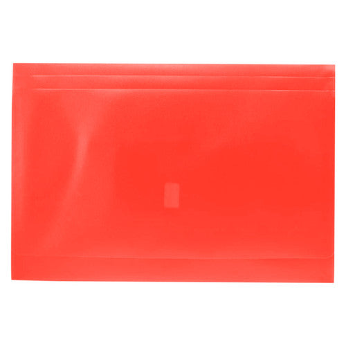 Osmer Document Wallet Foolscap Velcro Closure Red Pack of 12
