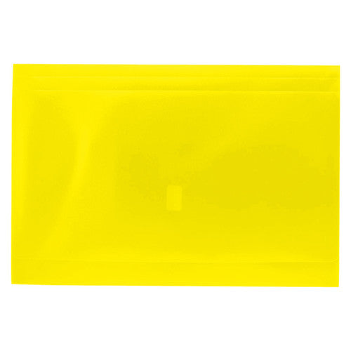 Osmer Document Wallet Foolscap Velcro Closure Yellow Pack of 12
