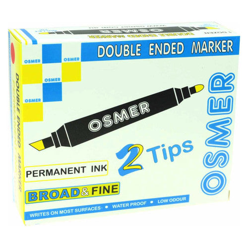 Osmer Double Ended Marker Chisel and Bullet Red Box of 12
