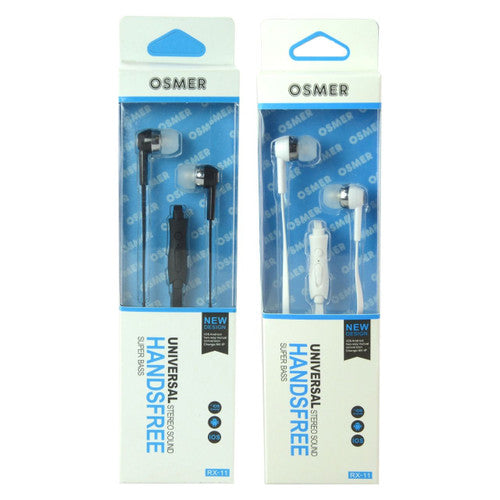 Osmer Earbud Headphone with Microphone White
