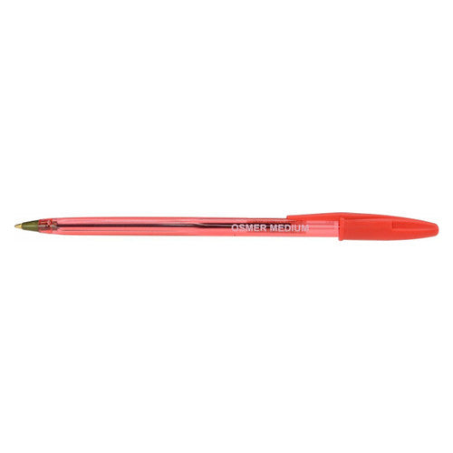 Osmer Economy Ballpoint Pen Medium Red Box of 50