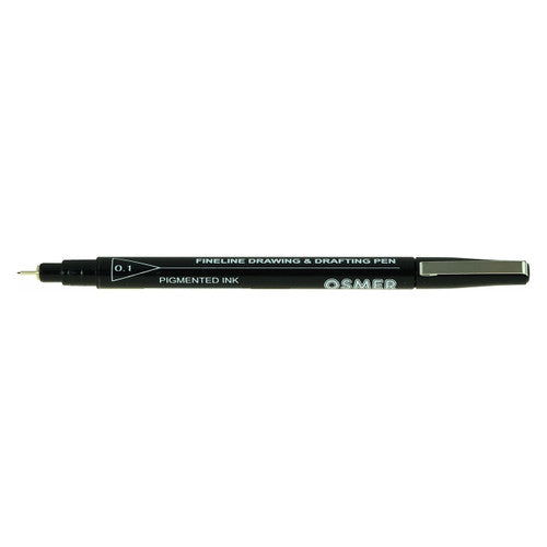 Osmer Fineline Drawing and Drafting Pen 0.1mm Black Box of 12