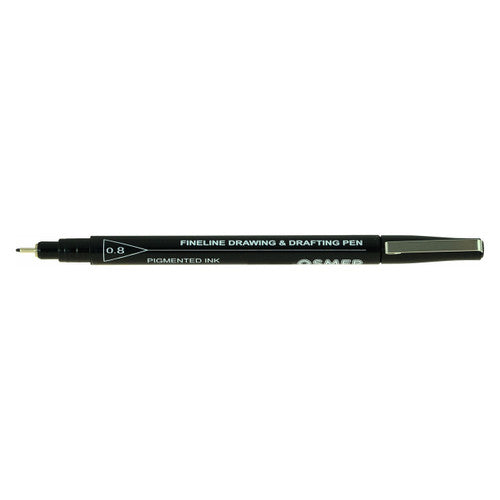 Osmer Fineline Drawing and Drafting Pen 0.8mm Black Box of 12