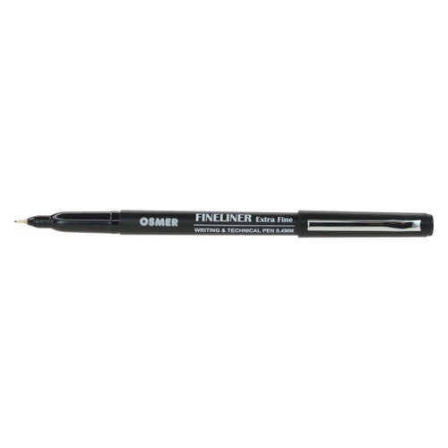Osmer Fineliner Pen 0.4mm Black Box of 12