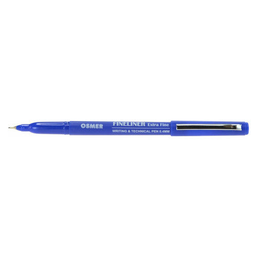 Osmer Fineliner Pen 0.4mm Blue Box of 12