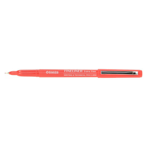 Osmer Fineliner Pen 0.4mm Red Box of 12