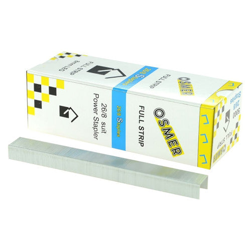 Osmer Staples 26/8 Full Strip Box of 5000