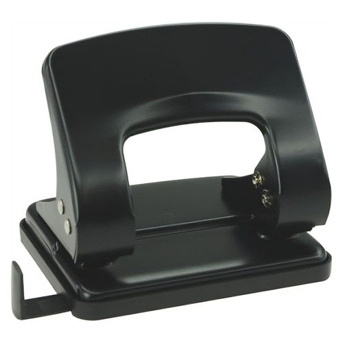 Osmer Genmes Heavy Duty Metal 2 Hole Punch 30 Sheet Capacity Black