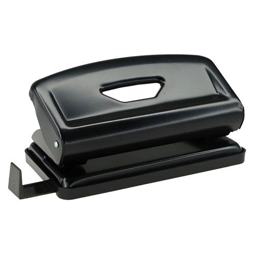 Osmer Genmes Mini Metal 2 Hole Punch 10 Sheet Capacity Black