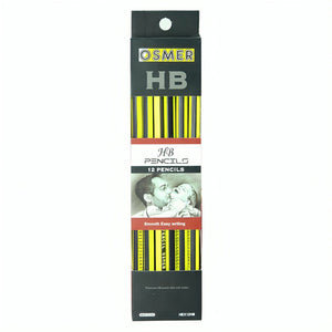Osmer HB Pencil Hexagonal with Eraser Box of 144