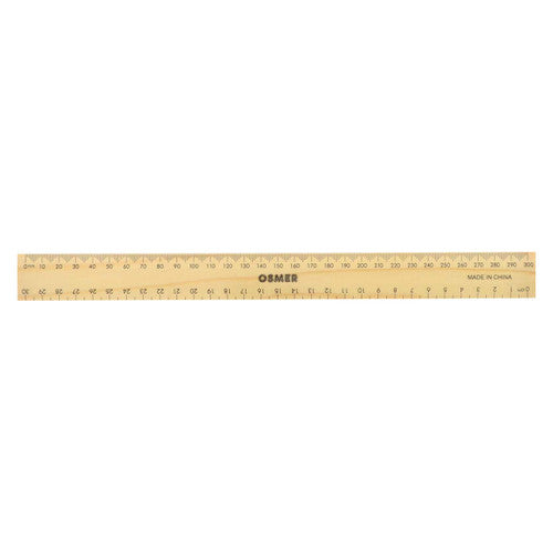 Osmer Ruler 30cm Wooden Lacquered Pack of 25