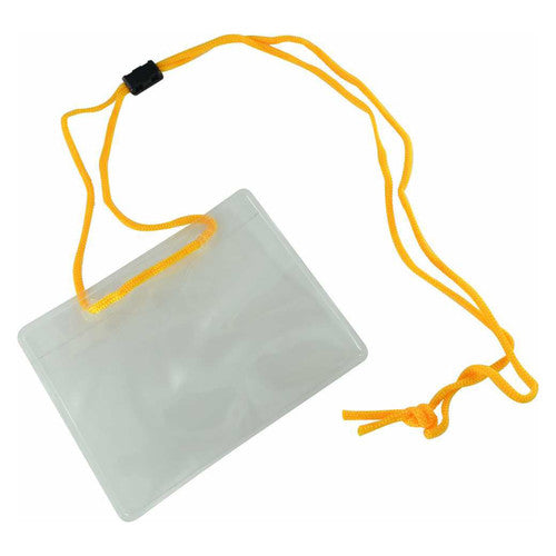 Osmer Lanyard with Large ID Pouch 110 x 71mm Yellow Pack of 20