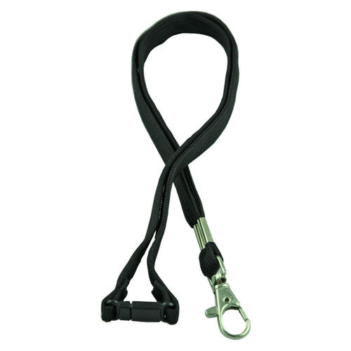 Osmer Lanyard D Clip 45cm Safety Release Black Pack 20 Box of 5