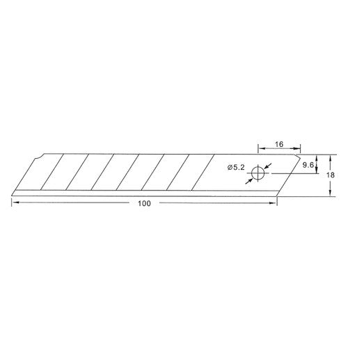 Osmer Large Cutting Blades 18mm Pack of 10