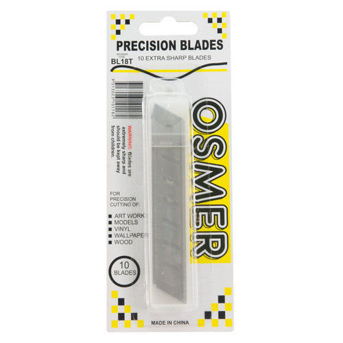 Osmer Large Cutting Blades 18mm Pack of 10