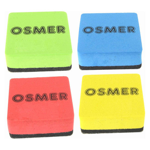 Osmer Mini Whiteboard Eraser Magnetic Assorted Box of 12