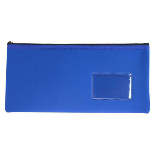 Osmer Neoprene Pencil Case 1 Zip with Name Card 34 x 17cm Blue Pack of 6