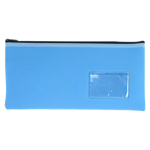 Osmer Neoprene Pencil Case 1 Zip with Name Card 34 x 17cm Light Blue Pack of 6