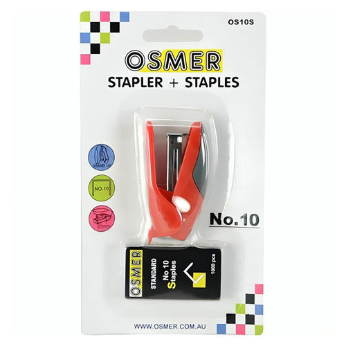 Osmer Stapler Assorted with Staples No 10 Pack 24