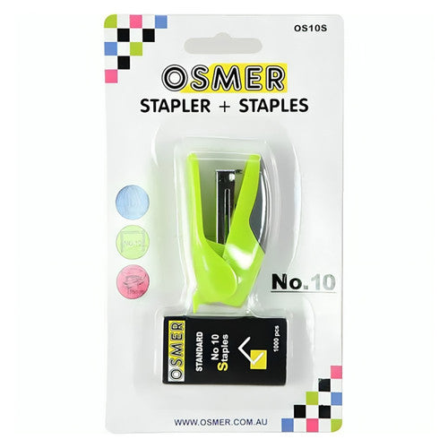 Osmer Stapler Assorted with Staples No 10 Pack 24