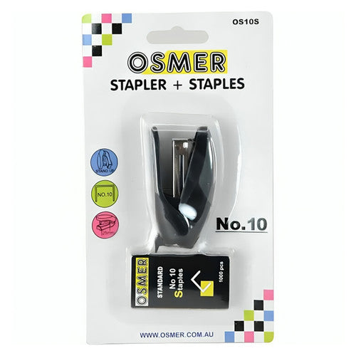Osmer Stapler Assorted with Staples No 10 Pack 24