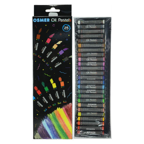 Osmer Oil Pastels 8mm 25 Assorted Colours