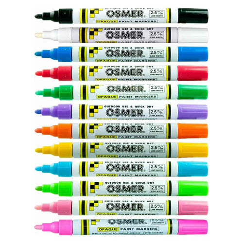 Osmer Opaque Paint Marker Broad Tip Assorted Box of 12