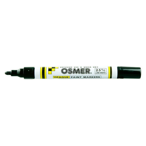 Osmer Opaque Paint Marker Broad Tip Black Box of 12