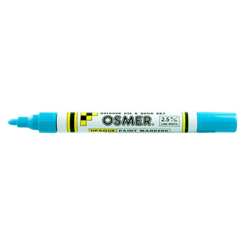 Osmer Opaque Paint Marker Broad Tip Light Blue Box of 12
