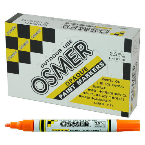 Osmer Opaque Paint Marker Broad Tip Orange Box of 12