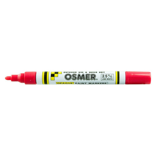 Osmer Opaque Paint Marker Broad Tip Red Box of 12