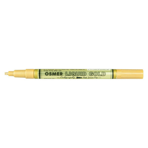 Osmer Opaque Paint Marker Calligraphy Flat Tip Liquid Gold Box of 12