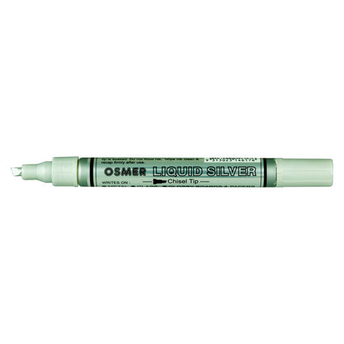 Osmer Opaque Paint Marker Chisel Tip Liquid Silver Box of 12