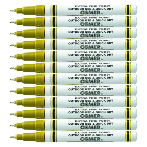 Osmer Opaque Paint Marker Extra Fine Tip Gold Box of 12