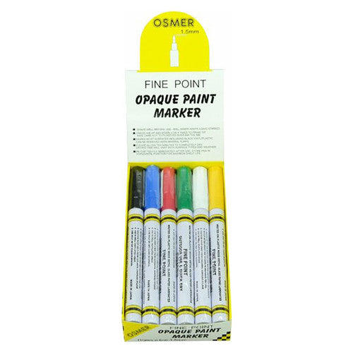 Osmer Opaque Paint Marker Fine Tip Assorted Box of 12